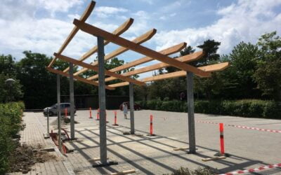 Charging stations sheltered by power-producing roof in Avedøre Green City to be ready for use